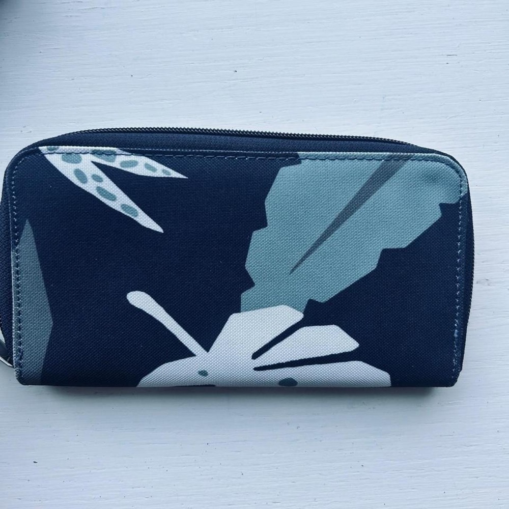 Dakine purse and wallet set NWOT blue tropical print crossbody storage - Picture 5 of 8